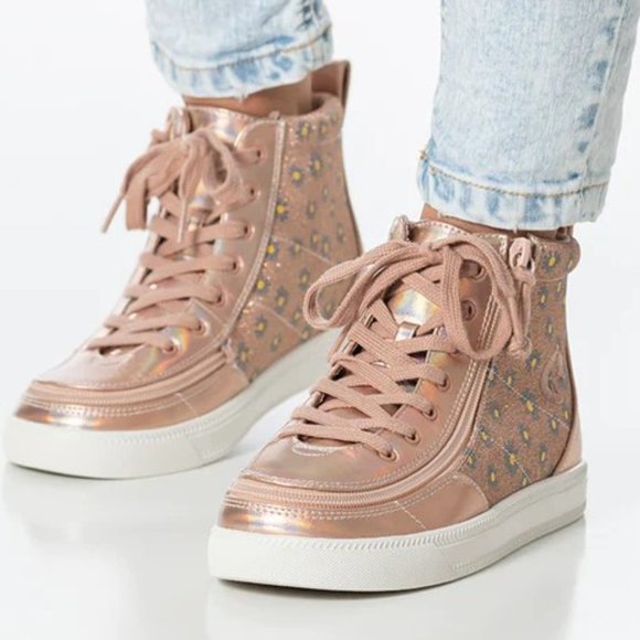 SOLD-HOTPCK x2🎉🎉BILLY CLASSIC ROSE GOLD DAISY LACE HIGH TOP SNEAKERS – 6 – NWT - Picture 11 of 15